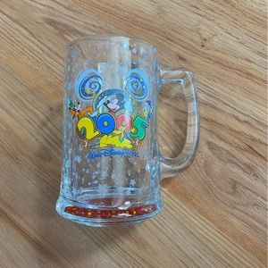 Walt Disney World 2005 Glass Mug “Where The Party Never Ends” Mickey Pluto Goofy